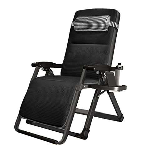 CHCHC Zero Gravity Stuhl mit Kissen- und Becherhalterklapper Liege Outdoor Beach Gartenstuhl Verstellbare Sonnenliegeliegen Liegen(Chair+Cushion) von CHCHC