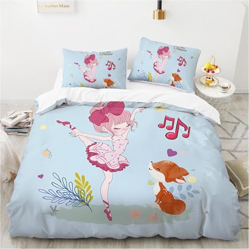 CHCHNXY BettwäSche 155x220,Blaues Mädchen 3D Print Bettwäsche-Set,Weich Microfaser Bettbezug Mit Leichtläufigem Reißverschluss,3 Teilig Kinderbettwäsche(2*Kissenbezug 80x80cm CHCHNXY BettwäSche 155x220,Blaues Mädchen 3D Print Bettwäsche-Set,Weich Microfaser Bettbezug Mit Leichtläufigem Reißverschluss,3 Teilig Kinderbettwäsche(2*Kissenbezug 80x80cm von CHCHNXY