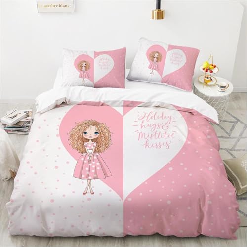 CHCHNXY BettwäSche 155x220,Mädchen 3D Print Bettwäsche-Set,Weich Microfaser Bettbezug Mit Leichtläufigem Reißverschluss,3 Teilig Kinderbettwäsche(2*Kissenbezug 80x80cm CHCHNXY BettwäSche 155x220,Mädchen 3D Print Bettwäsche-Set,Weich Microfaser Bettbezug Mit Leichtläufigem Reißverschluss,3 Teilig Kinderbettwäsche(2*Kissenbezug 80x80cm von CHCHNXY