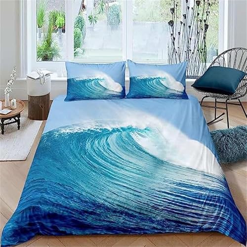 CHCHNXY BettwäSche 155x220,Meereswellen 3D Print Bettwäsche-Set,Weich Microfaser Bettbezug Mit Leichtläufigem Reißverschluss,3 Teilig Kinderbettwäsche(2*Kissenbezug 80x80cm CHCHNXY BettwäSche 155x220,Meereswellen 3D Print Bettwäsche-Set,Weich Microfaser Bettbezug Mit Leichtläufigem Reißverschluss,3 Teilig Kinderbettwäsche(2*Kissenbezug 80x80cm von CHCHNXY