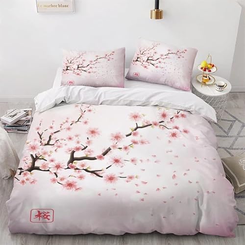 CHCHNXY BettwäSche 155x220,Rosa Blume 3D Print Bettwäsche-Set,Weich Microfaser Bettbezug Mit Leichtläufigem Reißverschluss,3 Teilig Kinderbettwäsche(2*Kissenbezug 80x80cm CHCHNXY BettwäSche 155x220,Rosa Blume 3D Print Bettwäsche-Set,Weich Microfaser Bettbezug Mit Leichtläufigem Reißverschluss,3 Teilig Kinderbettwäsche(2*Kissenbezug 80x80cm von CHCHNXY