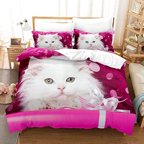 CHCHNXY BettwäSche 200x220,Katze 100% Microfaser 3D Print Bettbezug Mit 2 Kissenbezug 80x80cm Mit Reißverschluss,Weich Und Angenehme Bettwäsche Set Für Erwachsener CHCHNXY BettwäSche 200x220,Katze 100% Microfaser 3D Print Bettbezug Mit 2 Kissenbezug 80x80cm Mit Reißverschluss,Weich Und Angenehme Bettwäsche Set Für Erwachsener von CHCHNXY