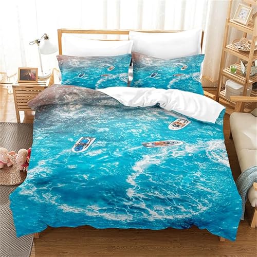 CHCHNXY BettwäSche 200x220,Ozean 100% Microfaser 3D Print Bettbezug Mit 2 Kissenbezug 80x80cm Mit Reißverschluss,Weich Und Angenehme Bettwäsche Set Für Erwachsener CHCHNXY BettwäSche 200x220,Ozean 100% Microfaser 3D Print Bettbezug Mit 2 Kissenbezug 80x80cm Mit Reißverschluss,Weich Und Angenehme Bettwäsche Set Für Erwachsener von CHCHNXY
