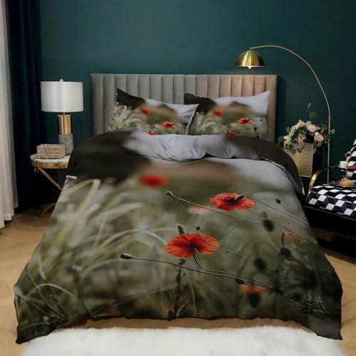 CHCHNXY BettwäSche 200x240,Blume 3D Print Musterdesign Bettwäsche-Set,100% Mikrofaser Bettwaren-Sets Weiche 1 Bettbezug Mit Reißverschluss Und 2 Kissenbezug 80x80cm CHCHNXY BettwäSche 200x240,Blume 3D Print Musterdesign Bettwäsche-Set,100% Mikrofaser Bettwaren-Sets Weiche 1 Bettbezug Mit Reißverschluss Und 2 Kissenbezug 80x80cm von CHCHNXY