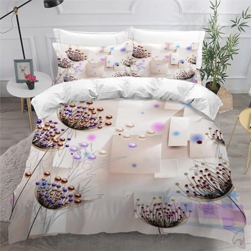 CHCHNXY BettwäSche 200x240,Blume 3D Print Musterdesign Bettwäsche-Set,100% Mikrofaser Bettwaren-Sets Weiche 1 Bettbezug Mit Reißverschluss Und 2 Kissenbezug 80x80cm CHCHNXY BettwäSche 200x240,Blume 3D Print Musterdesign Bettwäsche-Set,100% Mikrofaser Bettwaren-Sets Weiche 1 Bettbezug Mit Reißverschluss Und 2 Kissenbezug 80x80cm von CHCHNXY