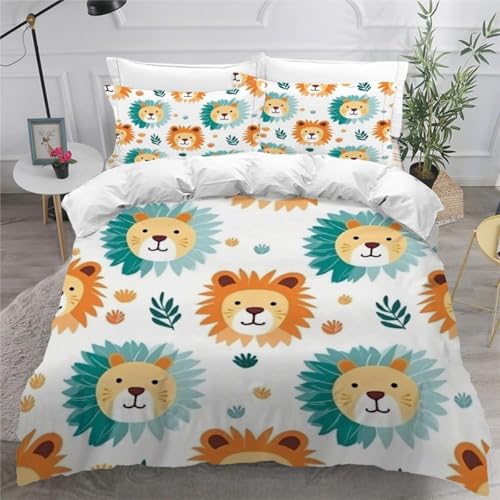 CHCHNXY BettwäSche 200x240,Cartoontiere 3D Print Musterdesign Bettwäsche-Set,100% Mikrofaser Bettwaren-Sets Weiche 1 Bettbezug Mit Reißverschluss Und 2 Kissenbezug 80x80cm CHCHNXY BettwäSche 200x240,Cartoontiere 3D Print Musterdesign Bettwäsche-Set,100% Mikrofaser Bettwaren-Sets Weiche 1 Bettbezug Mit Reißverschluss Und 2 Kissenbezug 80x80cm von CHCHNXY