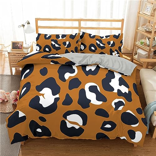 CHCHNXY BettwäSche 200x240,Leopardendruck 3D Print Musterdesign Bettwäsche-Set,100% Mikrofaser Bettwaren-Sets Weiche 1 Bettbezug Mit Reißverschluss Und 2 Kissenbezug 80x80cm CHCHNXY BettwäSche 200x240,Leopardendruck 3D Print Musterdesign Bettwäsche-Set,100% Mikrofaser Bettwaren-Sets Weiche 1 Bettbezug Mit Reißverschluss Und 2 Kissenbezug 80x80cm von CHCHNXY