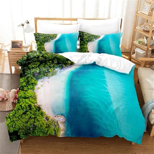 CHCHNXY BettwäSche 200x240,Ozean 3D Print Musterdesign Bettwäsche-Set,100% Mikrofaser Bettwaren-Sets Weiche 1 Bettbezug Mit Reißverschluss Und 2 Kissenbezug 80x80cm CHCHNXY BettwäSche 200x240,Ozean 3D Print Musterdesign Bettwäsche-Set,100% Mikrofaser Bettwaren-Sets Weiche 1 Bettbezug Mit Reißverschluss Und 2 Kissenbezug 80x80cm von CHCHNXY