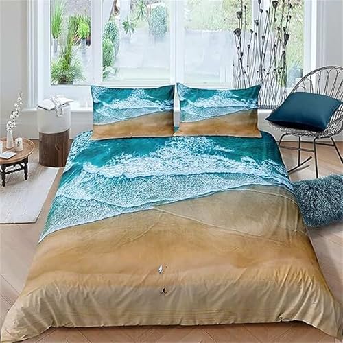 CHCHNXY BettwäSche 200x240,Strand 3D Print Musterdesign Bettwäsche-Set,100% Mikrofaser Bettwaren-Sets Weiche 1 Bettbezug Mit Reißverschluss Und 2 Kissenbezug 80x80cm CHCHNXY BettwäSche 200x240,Strand 3D Print Musterdesign Bettwäsche-Set,100% Mikrofaser Bettwaren-Sets Weiche 1 Bettbezug Mit Reißverschluss Und 2 Kissenbezug 80x80cm von CHCHNXY