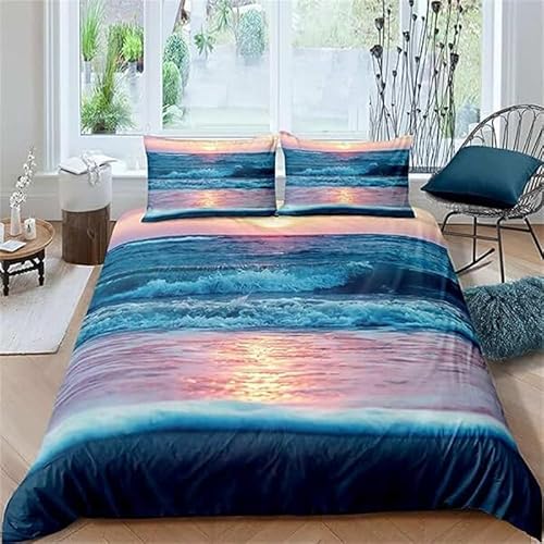 CHCHNXY BettwäSche 200x240,Strand 3D Print Musterdesign Bettwäsche-Set,100% Mikrofaser Bettwaren-Sets Weiche 1 Bettbezug Mit Reißverschluss Und 2 Kissenbezug 80x80cm CHCHNXY BettwäSche 200x240,Strand 3D Print Musterdesign Bettwäsche-Set,100% Mikrofaser Bettwaren-Sets Weiche 1 Bettbezug Mit Reißverschluss Und 2 Kissenbezug 80x80cm von CHCHNXY