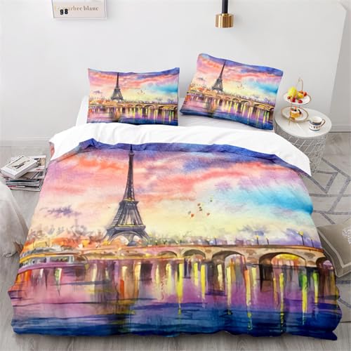 CHCHNXY Bettwäsche 135x200,Eiffelturm Flauschige Weich Microfaser Bettbezug Mit Reißverschluss,Für Kinder Jungen Mädchen Junge Bettwäsche-Sets(1*Kissenbezug 80x80cm CHCHNXY Bettwäsche 135x200,Eiffelturm Flauschige Weich Microfaser Bettbezug Mit Reißverschluss,Für Kinder Jungen Mädchen Junge Bettwäsche-Sets(1*Kissenbezug 80x80cm von CHCHNXY