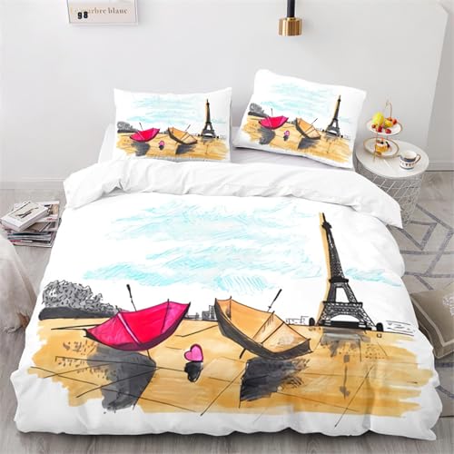 CHCHNXY Bettwäsche 135x200,Eiffelturm Flauschige Weich Microfaser Bettbezug Mit Reißverschluss,Für Kinder Jungen Mädchen Junge Bettwäsche-Sets(1*Kissenbezug 80x80cm CHCHNXY Bettwäsche 135x200,Eiffelturm Flauschige Weich Microfaser Bettbezug Mit Reißverschluss,Für Kinder Jungen Mädchen Junge Bettwäsche-Sets(1*Kissenbezug 80x80cm von CHCHNXY