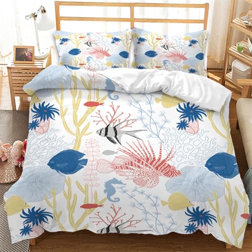 CHCHNXY Bettwäsche 135x200,Fisch Flauschige Weich Microfaser Bettbezug Mit Reißverschluss,Für Kinder Jungen Mädchen Junge Bettwäsche-Sets(1*Kissenbezug 80x80cm CHCHNXY Bettwäsche 135x200,Fisch Flauschige Weich Microfaser Bettbezug Mit Reißverschluss,Für Kinder Jungen Mädchen Junge Bettwäsche-Sets(1*Kissenbezug 80x80cm von CHCHNXY