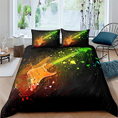 CHCHNXY Bettwäsche 135x200,Gitarre Flauschige Weich Microfaser Bettbezug Mit Reißverschluss,Für Kinder Jungen Mädchen Junge Bettwäsche-Sets(1*Kissenbezug 80x80cm CHCHNXY Bettwäsche 135x200,Gitarre Flauschige Weich Microfaser Bettbezug Mit Reißverschluss,Für Kinder Jungen Mädchen Junge Bettwäsche-Sets(1*Kissenbezug 80x80cm von CHCHNXY