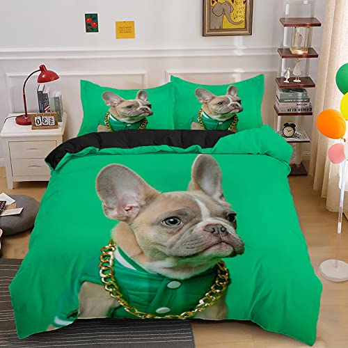 CHCHNXY Bettwäsche 135x200,Grüner Hund Flauschige Weich Microfaser Bettbezug Mit Reißverschluss,Für Kinder Jungen Mädchen Junge Bettwäsche-Sets(1*Kissenbezug 80x80cm CHCHNXY Bettwäsche 135x200,Grüner Hund Flauschige Weich Microfaser Bettbezug Mit Reißverschluss,Für Kinder Jungen Mädchen Junge Bettwäsche-Sets(1*Kissenbezug 80x80cm von CHCHNXY