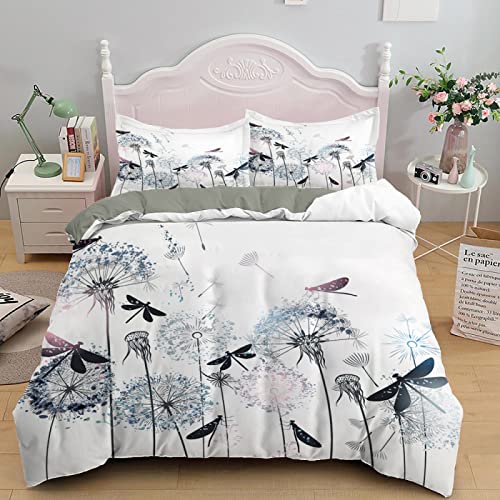 CHCHNXY Bettwäsche 135x200,Libelle Flauschige Weich Microfaser Bettbezug Mit Reißverschluss,Für Kinder Jungen Mädchen Junge Bettwäsche-Sets(1*Kissenbezug 80x80cm von CHCHNXY