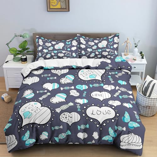 CHCHNXY Bettwäsche 135x200,Liebe Flauschige Weich Microfaser Bettbezug Mit Reißverschluss,Für Kinder Jungen Mädchen Junge Bettwäsche-Sets(1*Kissenbezug 80x80cm CHCHNXY Bettwäsche 135x200,Liebe Flauschige Weich Microfaser Bettbezug Mit Reißverschluss,Für Kinder Jungen Mädchen Junge Bettwäsche-Sets(1*Kissenbezug 80x80cm von CHCHNXY