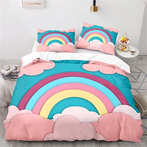 CHCHNXY Bettwäsche 135x200,Regenbogen Flauschige Weich Microfaser Bettbezug Mit Reißverschluss,Für Kinder Jungen Mädchen Junge Bettwäsche-Sets(1*Kissenbezug 80x80cm CHCHNXY Bettwäsche 135x200,Regenbogen Flauschige Weich Microfaser Bettbezug Mit Reißverschluss,Für Kinder Jungen Mädchen Junge Bettwäsche-Sets(1*Kissenbezug 80x80cm von CHCHNXY