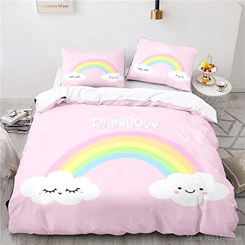 CHCHNXY Bettwäsche 135x200,Rosa Regenbogen Flauschige Weich Microfaser Bettbezug Mit Reißverschluss,Für Kinder Jungen Mädchen Junge Bettwäsche-Sets(1*Kissenbezug 80x80cm CHCHNXY Bettwäsche 135x200,Rosa Regenbogen Flauschige Weich Microfaser Bettbezug Mit Reißverschluss,Für Kinder Jungen Mädchen Junge Bettwäsche-Sets(1*Kissenbezug 80x80cm von CHCHNXY