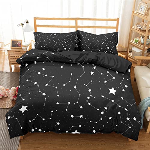 CHCHNXY Bettwäsche 135x200,Schwarze Sterne Flauschige Weich Microfaser Bettbezug Mit Reißverschluss,Für Kinder Jungen Mädchen Junge Bettwäsche-Sets(1*Kissenbezug 80x80cm CHCHNXY Bettwäsche 135x200,Schwarze Sterne Flauschige Weich Microfaser Bettbezug Mit Reißverschluss,Für Kinder Jungen Mädchen Junge Bettwäsche-Sets(1*Kissenbezug 80x80cm von CHCHNXY