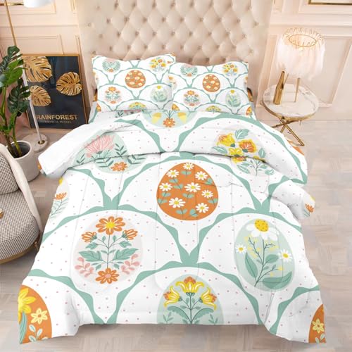 CHCHNXY Bettwäsche 200x200,Blume 3 Teilig Weich Und Atmungsaktiv Bettwäsche-Set,Für Jugendliche Erwachsene 1 Bettbezüge Mit Reißverschluss Und 2 Kissenbezug 80x80cm von CHCHNXY