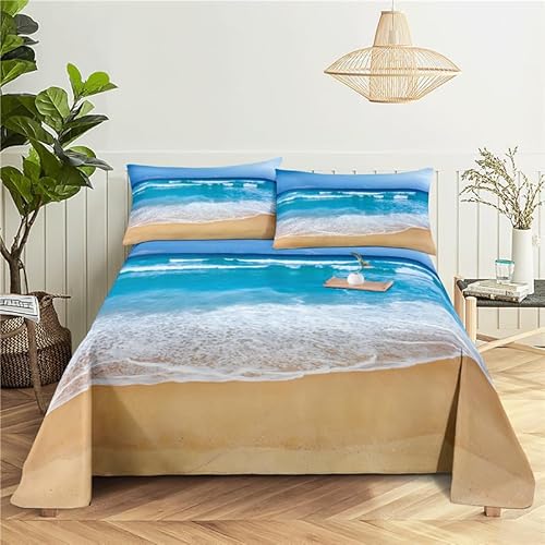 CHCHNXY Bettwäsche 200x200,Strand 3 Teilig Weich Und Atmungsaktiv Bettwäsche-Set,Für Jugendliche Erwachsene 1 Bettbezüge Mit Reißverschluss Und 2 Kissenbezug 80x80cm CHCHNXY Bettwäsche 200x200,Strand 3 Teilig Weich Und Atmungsaktiv Bettwäsche-Set,Für Jugendliche Erwachsene 1 Bettbezüge Mit Reißverschluss Und 2 Kissenbezug 80x80cm von CHCHNXY