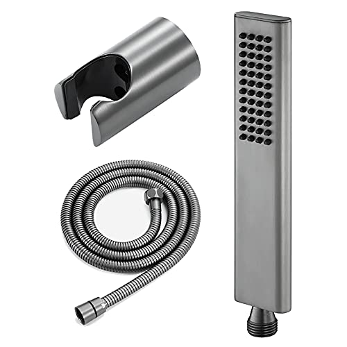 Badezimmer, Toilette, Duschbad Handheld Duschkopf Set Messing Hand gehalten Duschkopf Niederschlag Duschkopf Massage Spa Duschkopf Quadrathaut Duschkopf mit Silikondüse, Duschschlauch, Duschhalter, von CHCWR