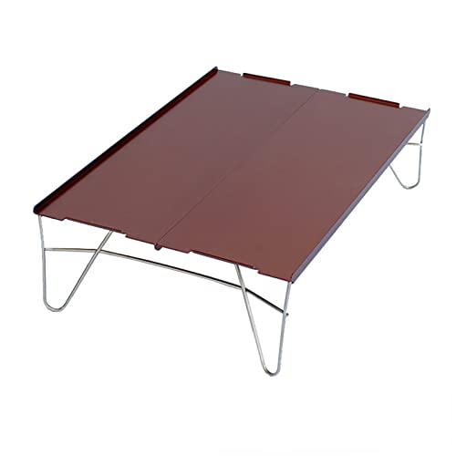 CHCWR Camp-Tabelle 2Camping Grilltisch im Freien Picknick Schreibtisch Leicht mit hartem Klapptisch Aluminiumlegierung Mini-Tisch mit Tragetasche (Farbe: Rojo) von CHCWR