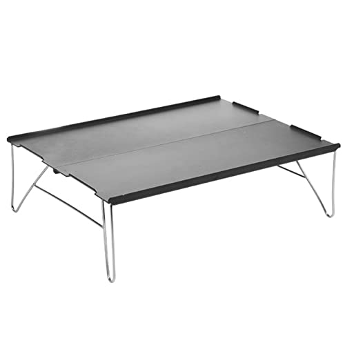 CHCWR Camptisch Ultraleicher Outdoor Camping tragbarer Mini -Tisch Touristenklappbares Picknickweg Wanderung Kleiner Klapptisch Computerbettschalter (Farbe: Grau) von CHCWR