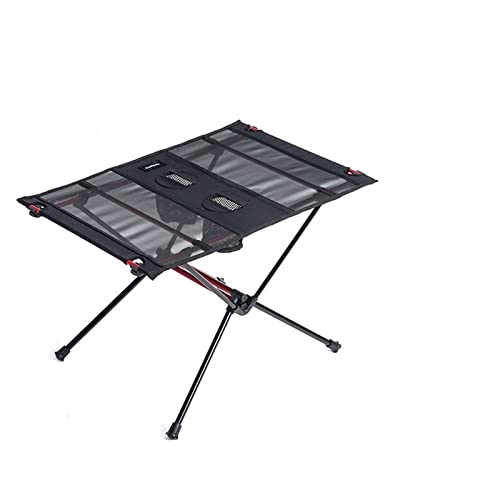CHCWR Camptisch tragbares faltbares Tisch Camping Outdoor Möbel Picknicktisch Ultraleicher Aluminium Klappschreibtisch (schwarz) von CHCWR