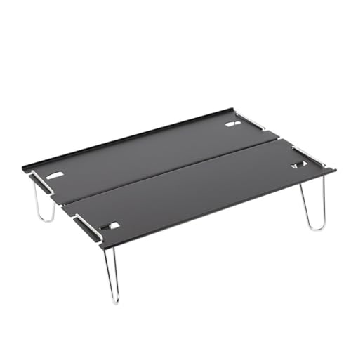 CHCWR Outdoor Aluminiumlegierung Klapptisch Camping Tragbarer Grill Tisch Hand Mini Tisch, 29 * 21 * 8cm, Argento von CHCWR