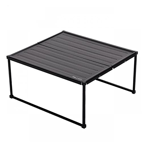 Camp -Tisch tragbarer Klapppicknicktisch mit Carring Bag Strand Schreibtisch Outdoor Möbel Leichtes Aluminiumlegierung Wandercampingtisch (schwarz) von CHCWR