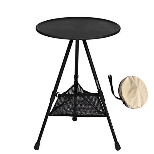 Camptisch Camping Massivholz Tisch tragbarer Außentafel 1/4 Schnittstelle Walnusstischtee Couchtisch Picknick Esstisch Braun (schwarz) von CHCWR