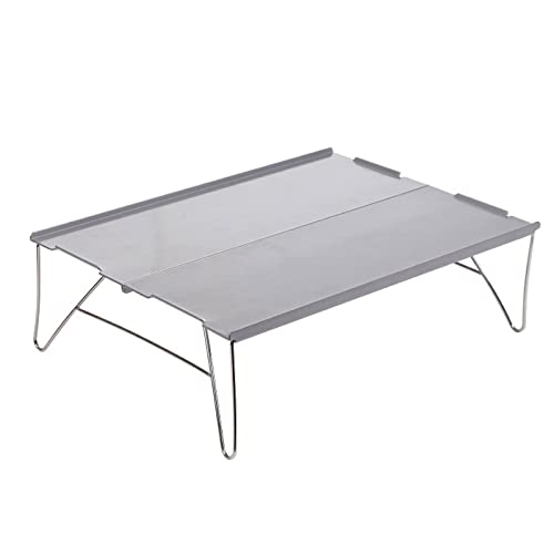 Camptisch Ultraleicht Outdoor Camping tragbarer Mini -Tisch Touristenklappbares Picknickweg Wanderung Kleiner Klapptisch (Farbe: Schwarz) (grau) von CHCWR