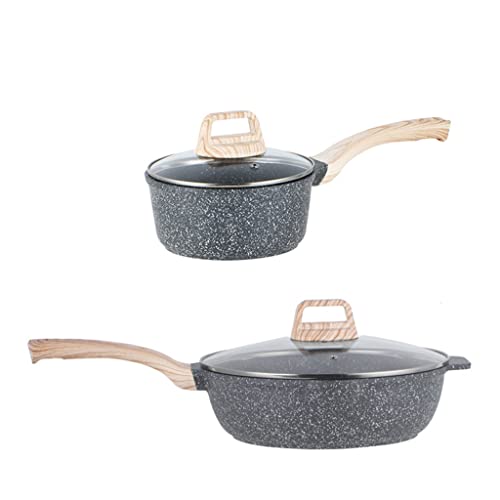 Combo-Set mit Nicht-STICK-Kochgeschirr 2 Teile Milch Set Induktionskocher rauchloser Heimatofen Nicht-Stick-Pfanne Combo-Set mit Nicht-STICK-Kochgeschirr 2 Teile Milch Set Induktionskocher rauchloser Heimatofen Nicht-Stick-Pfanne von CHCWR