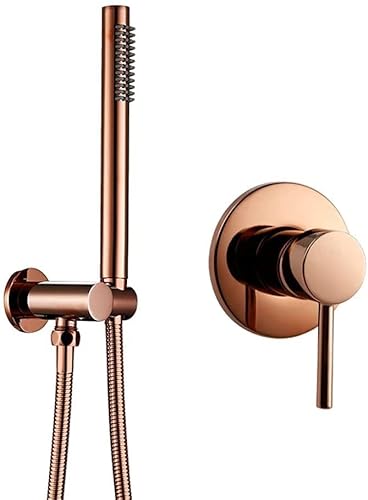Duscharmatur Duschenkopf, Roségold Handduschkopf und Schlauchset, Halterung Halter mit Duschventil -Kit Festes Dusch Set, Duschset, Duschkopfhalterung Duscharmatur Duschenkopf, Roségold Handduschkopf und Schlauchset, Halterung Halter mit Duschventil -Kit Festes Dusch Set, Duschset, Duschkopfhalterung von CHCWR