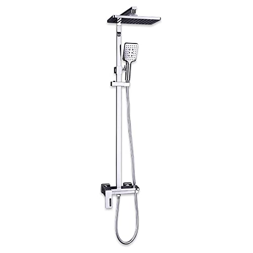 Dusche mit Duschkopf, 10 -Zoll -Dusch -Kombination Set Wandmontage Duschhahn -Set Eingriff Regenmischer Dusche Combo Set mit 3 Modus Handheld Dusche, Wasserfallwanne, Schwarz Dusche mit Duschkopf, 10 -Zoll -Dusch -Kombination Set Wandmontage Duschhahn -Set Eingriff Regenmischer Dusche Combo Set mit 3 Modus Handheld Dusche, Wasserfallwanne, Schwarz von CHCWR
