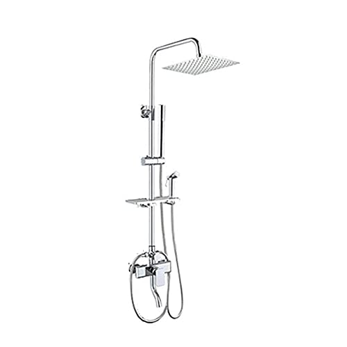 Duschkits mit Overhead-Dusche, quadratischem Regen Duschkopf mit Handsprühung und Badewannenauslass verchromtem Duschmixer Set-A, a Duschkits mit Overhead-Dusche, quadratischem Regen Duschkopf mit Handsprühung und Badewannenauslass verchromtem Duschmixer Set-A, a von CHCWR