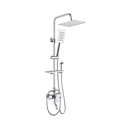 Duschkits mit Overhead-Dusche, quadratischem Regen Duschkopf mit Handsprühung und Badewannenauslass verchromtem Duschmixer Set-A, a Duschkits mit Overhead-Dusche, quadratischem Regen Duschkopf mit Handsprühung und Badewannenauslass verchromtem Duschmixer Set-A, a von CHCWR
