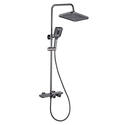 Duschsystem, wandmontierte Hochdruck Duscharmatur -Set mit zwei Knopfsteuer Duschsystem, wandmontierte Hochdruck Duscharmatur -Set mit zwei Knopfsteuer von CHCWR