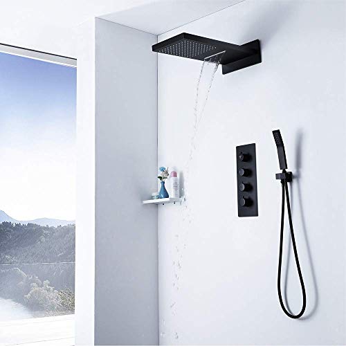 Duschsystem 3 Funktion Badezimmer Duschsystem mit Badewanne Wasserhahn Thermostatischer Mixer Wasserhahn Combo Duschkopf und Messing Handheld Duschwandanschauerte Duschset Duschsystem 3 Funktion Badezimmer Duschsystem mit Badewanne Wasserhahn Thermostatischer Mixer Wasserhahn Combo Duschkopf und Messing Handheld Duschwandanschauerte Duschset von CHCWR