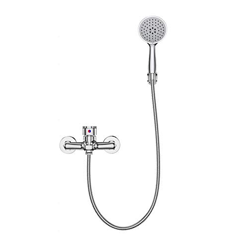 Duschsystem Messing Handheld Duschkopf Set enthalten Handschubstbad Wasserhahn Duschschlauch und Duschkopfhalter Wand montiert, poliertes Chrom Duschsystem Messing Handheld Duschkopf Set enthalten Handschubstbad Wasserhahn Duschschlauch und Duschkopfhalter Wand montiert, poliertes Chrom von CHCWR