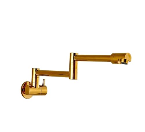 Einzelhebel drehen klappende Ausstrich Bad Küche Wasserhahn Wandhalterung kaltes Wasser Waschbecken Tap Chrom/Schwarz/gebürstet Nickel/Golden, Chrom Badezimmer Wasserhahn Einzelhebel drehen klappende Ausstrich Bad Küche Wasserhahn Wandhalterung kaltes Wasser Waschbecken Tap Chrom/Schwarz/gebürstet Nickel/Golden, Chrom Badezimmer Wasserhahn von CHCWR