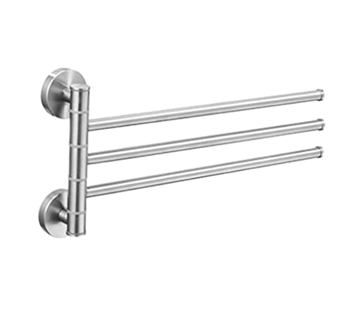 Handtuchhandtuchschiene Wandmontierte Handtuchregal Edelstahl Rack Drehhandtuch Handtuchhalter Schwung Handtuchhalter für Küchen Badezimmer Toiletten Handtuch Handtuchhalter/DREI Arm Die Neue von CHCWR
