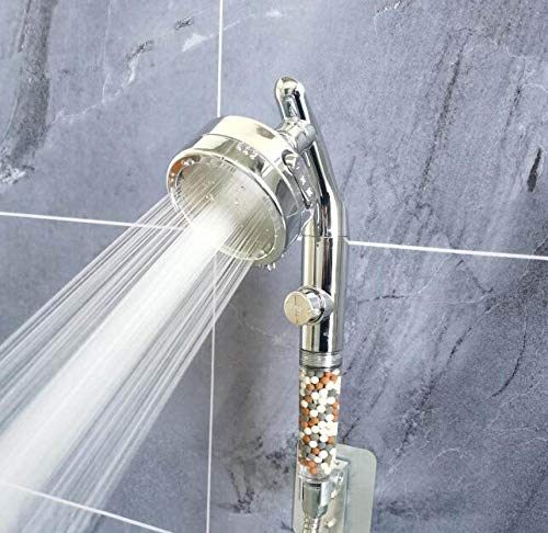 Niederschlagsduschenkopf Hochdruck Wasser sparsamen Stopp Taste Handheld Bad Regenduschkopf Top Spray, klar von CHCWR