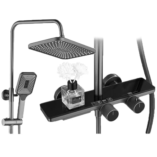 Regenduschkopf mit 3 Einstellungen Hochdruck Handheld -Spray, Niederschlagsduschkopf mit zwei Knopfkontrolle, Duschsystem, wandmontierter Duscharmatur -Set Regenduschkopf mit 3 Einstellungen Hochdruck Handheld -Spray, Niederschlagsduschkopf mit zwei Knopfkontrolle, Duschsystem, wandmontierter Duscharmatur -Set von CHCWR