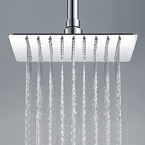 Rund & quadratische Edelstahl Duschkopf regen Dusche Chrom Hochdruck ultradünne Duschkopf Wasserhahn, g28 20x20 cm, wie gezeigt Rund & quadratische Edelstahl Duschkopf regen Dusche Chrom Hochdruck ultradünne Duschkopf Wasserhahn, g28 20x20 cm, wie gezeigt von CHCWR