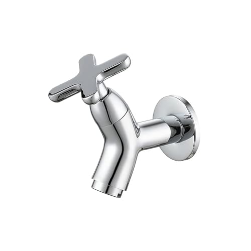 Wandmontierte Becken Wasserhahn Mopp Pool Messing TAP Outdoor Garten Wasserhahn einzelner kaltes Wasser Bad Zubehör Küche Spüle Wasserhähne, Chrom -Badezimmer Wasserhahn von CHCWR