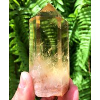 Natürliche Große Transparente Kopf Gelb Citrin Kristall Quarz Punkt/Citrin Turm/Besondere Geschenk/Heilung Kristall/Feng Shui /Energie Stein von CHCrystalGarden