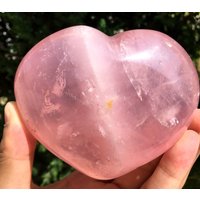 Natürliche Klare Regenbogen Rose Quarz Kristall Herz/Rosa Punkt/Liebe Stein/Heilung Kristall/Chakra/Feng Shui/Zen/Dekor/Geschenk Für Sie von CHCrystalGarden